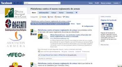 Se crea una nueva plataforma en Facebook para protestar contra el Reglamento de Armas