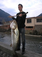 Corvina de 22Kg pescada en Deba