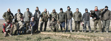 El viento no impidió la celebración del III Campeonato Navarro de Cetrería en Funes