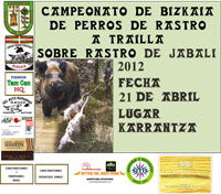 Campeonato de Bizkaia de Perros de Rastro atraillados sobre Jabalí en Karrantza