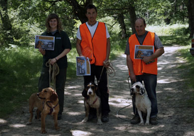 Adrenalina en el autonómico navarro de perros de rastro atraillados sobre jabalí