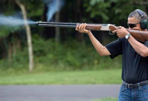 La Casa Blanca divulga una foto de Obama practicando el tiro al plato