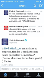 Jóvenes por la Caza critica el posicionamiento anticaza de la empresa Media Markt en su perfil de Twitter