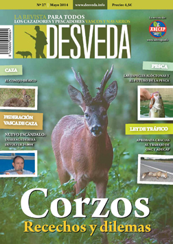 Recechos de corzo, el Día del Cazador y Pescador, la nueva Ley de Tráfico y mucho más este mes en nuestra revista Desveda