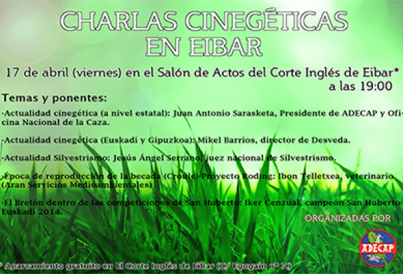 Expertos hablarán esta tarde en Eibar sobre actualidad cinegética