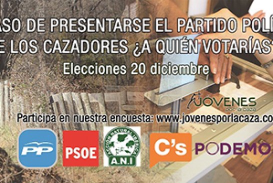 Finaliza la encuesta de intención de voto realizada por Jóvenes por la Caza