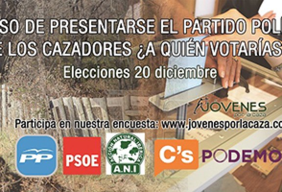 Finaliza la encuesta de intención de voto realizada por Jóvenes por la Caza