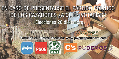 Finaliza la encuesta de intención de voto realizada por Jóvenes por la Caza