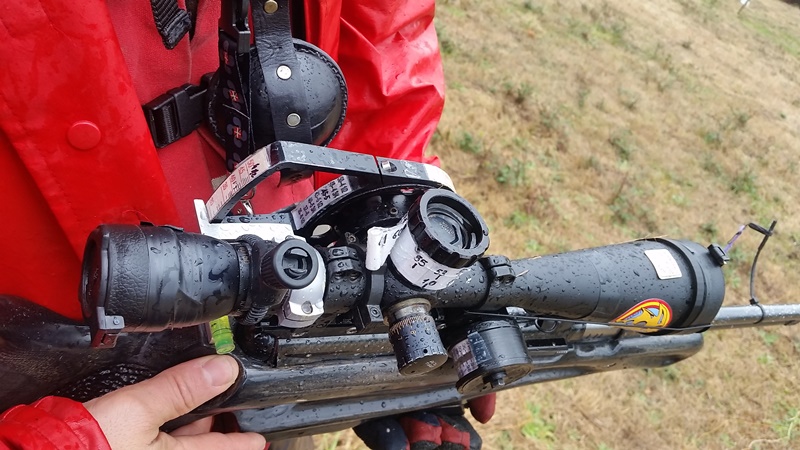 El viento y la lluvia ponen a prueba a los competidores de Field Target de Euskadi