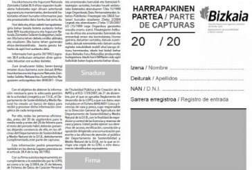 La federacion Bizkaina de Caza informa sobre la importancia de la entrega de los partes de capturas