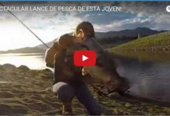 ¡ESPECTACULAR LANCE DE PESCA DE ESTA JOVEN!