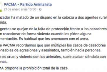 ADMITIDA A TRÁMITE LA DEMANDA DE LA ONC CONTRA EL PACMA POR SU ATAQUE A LOS CAZADORES