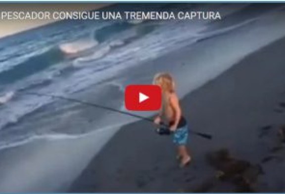 NIÑO PESCADOR CONSIGUE UNA TREMENDA CAPTURA