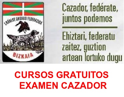 Cursos gratuitos segunda convocatoria Examen Cazador organizados por la Federación Bizkaina de caza