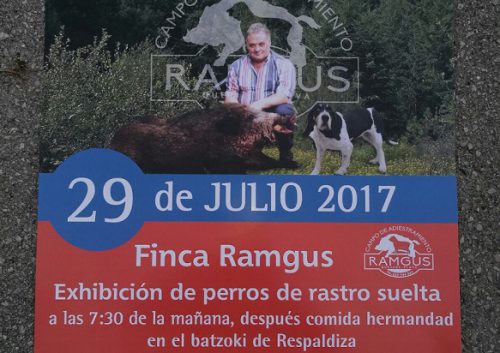 Alava: 29 de julio «Exhibicion perros de rastro suelta» en la finca RAMGUS