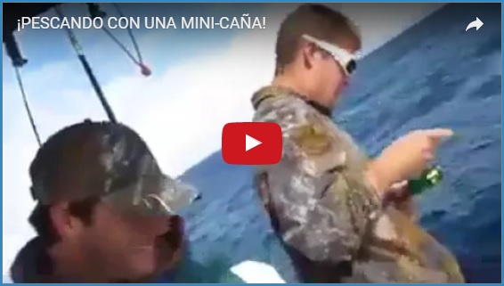 ¡PESCANDO CON UNA MINI-CAÑA!