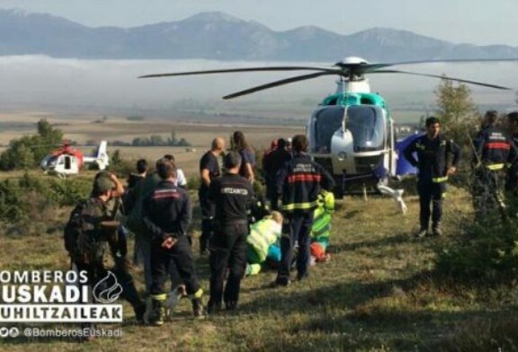 Alava: Rescatan en helicóptero a un cazador herido en las inmediaciones de Egileor
