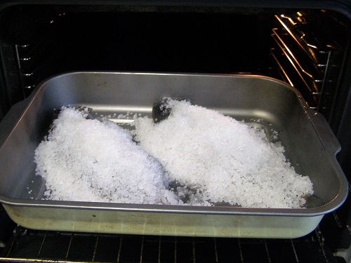 Receta de cocina: Chopa o Mojarra a la sal