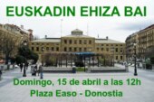 ADECAP secunda las movilizaciones del domingo en defensa de la caza de Donostia, Bilbao e Iruña (+ vídeo)