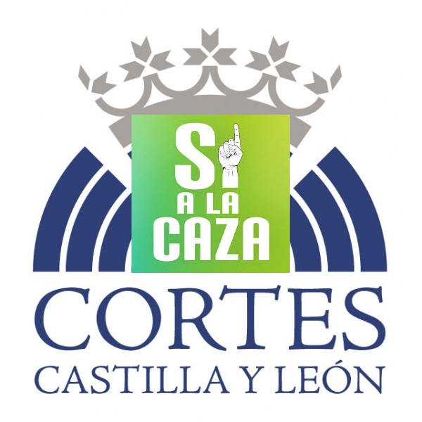 Concentración en apoyo a la caza en las Cortes de Castilla y León