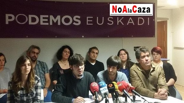 PODEMOS trabaja por una ley de protección animal que puede afectar a la caza en Euskadi