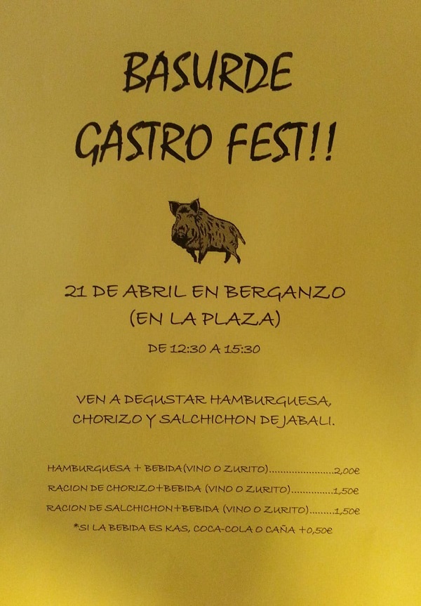 BASURDE-JABALÍ GASTRO FEST EN BERGANZO (ALAVA)