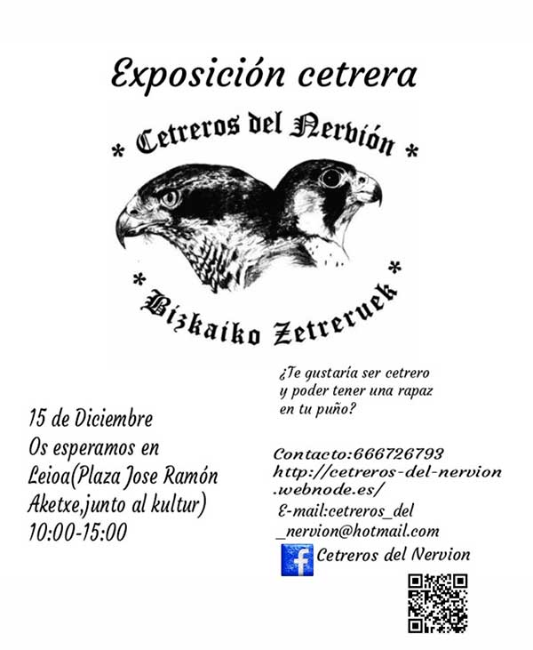 15 de diciembre Exposición Cetrera en Leioa