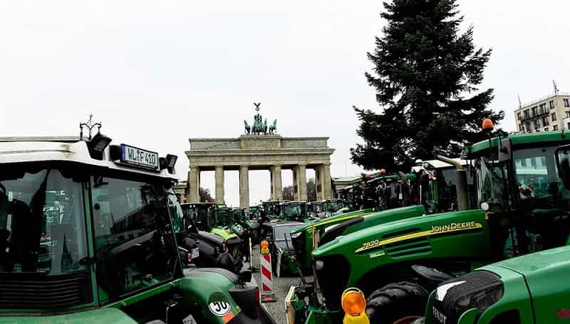 Movilizaciones de agricultores en Alemania, Francia y Holanda