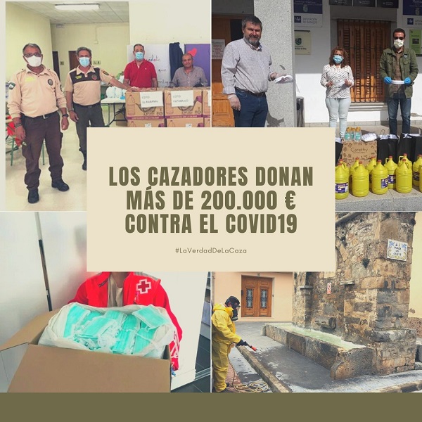 Los cazadores donan más de 200.000 euros contra el COVID-19