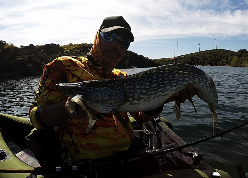 Pesca de lucios desde pato y a vertical