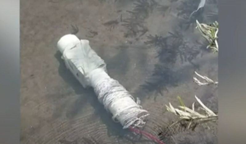 VIDEO: Fueron a pescar y atraparon bombas de tubo activas