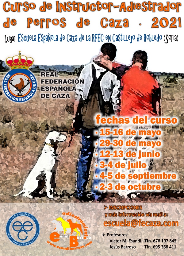 Nuevo ‘Curso de Instructor-Adiestrador de Perros de Caza’ de la Escuela Española de Caza