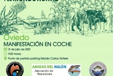 Manifestación en Oviedo en Defensa de la Pesca, La Caza Social y el Mundo Rural