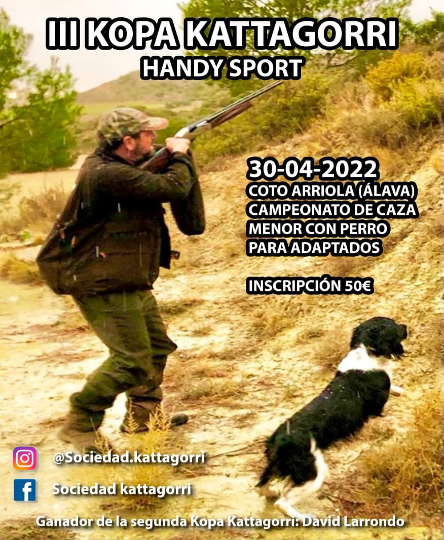 La III Kopa Kattagorri Handy Sport se celebrará el 30 de abril en el coto Arriola