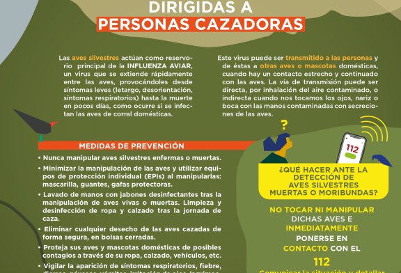 MEDIDAS FRENTE A LA INFLUENZA AVIAR DIRIGIDAS A PERSONAS CAZADORAS