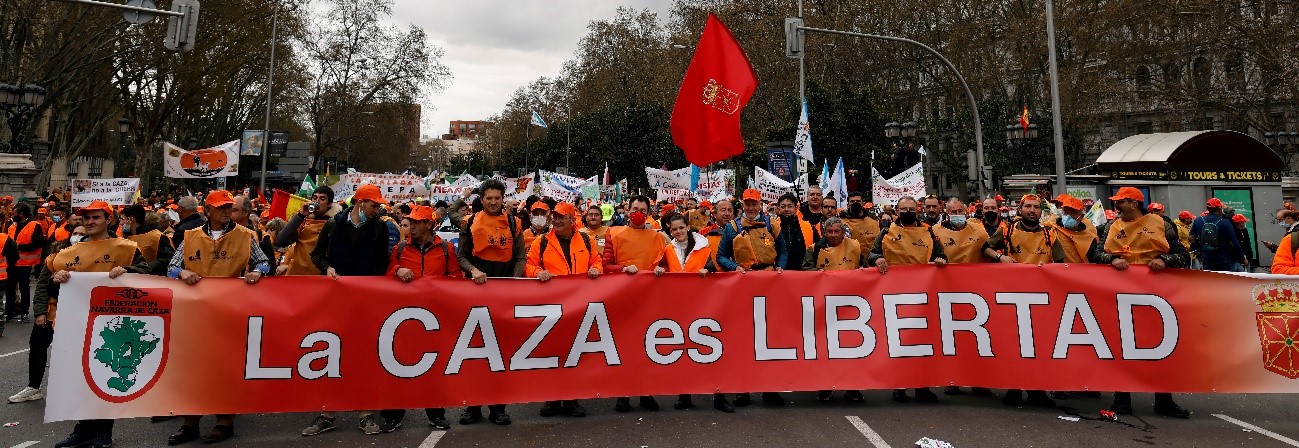 La caza saldrá a la calle en Pamplona el 2 de abril en contra de las normativas animalistas