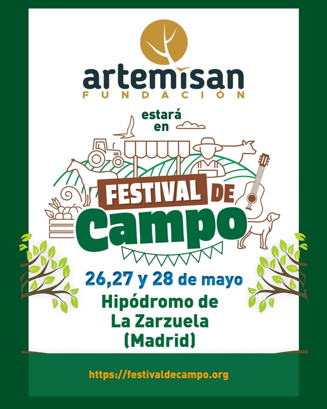 Artemisan estará presente en el Festival de Campo los días 26, 27 y 28 de mayo