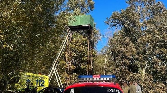 Fallece un cazador de Hondarribia de 87 años tras caer de una palomera en Navarra