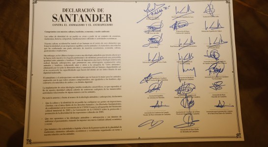 La Declaración de Santander planta cara a la ideología animalista