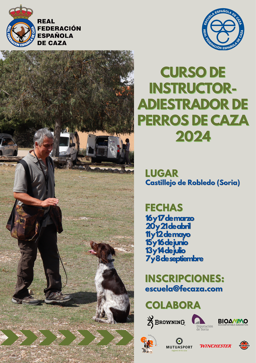 Nueva edición del curso de Instructor-Adiestrador de Perros de Caza en Castillejo de Robledo