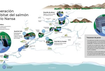 Así funciona el ascensor para salmones de Acciona en el río Nansa